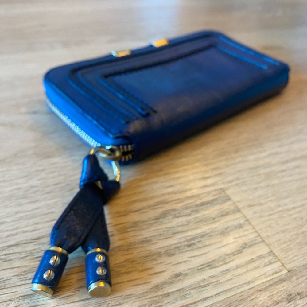 Chloe Marcie Blue Zipper Wallet